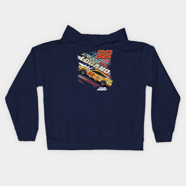 Joey Logano Patriotic Kids Hoodie by art.Hamdan